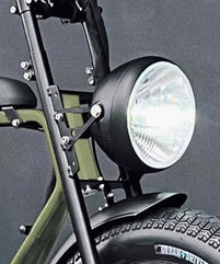 Faro per moto o e-bike 6 1/2 pollici nero lucido