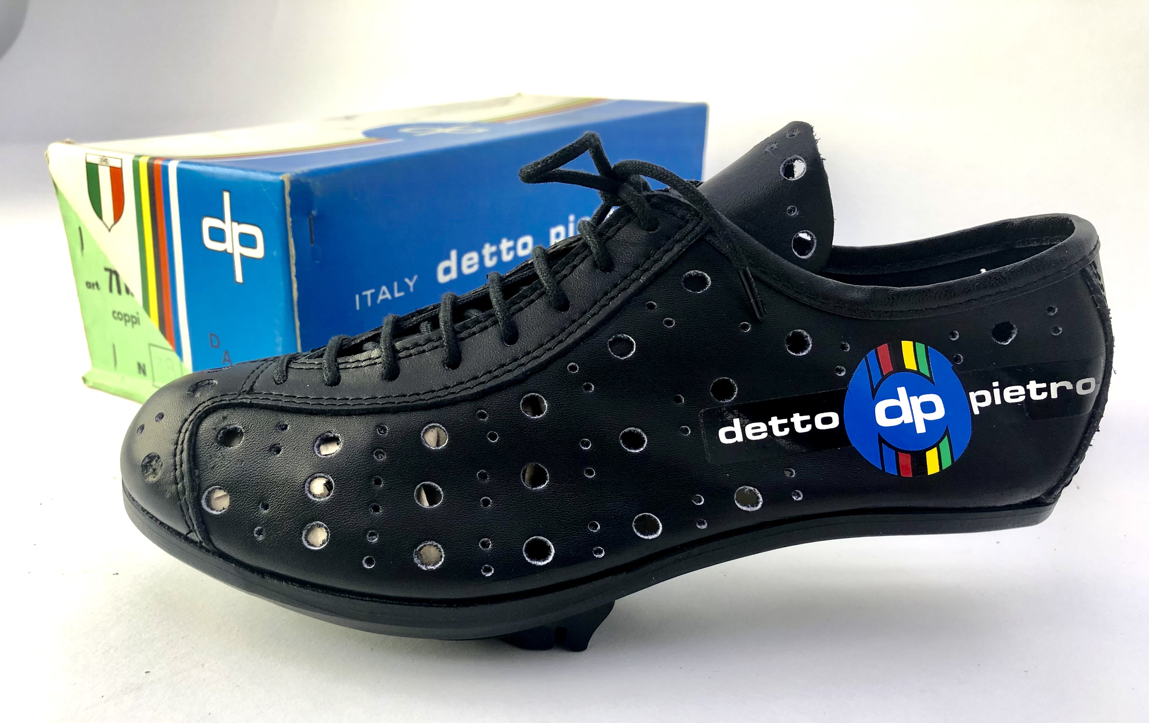 NOS Vintage Detto Pietro 7 TAR coppi Cycling Shoes Size 37