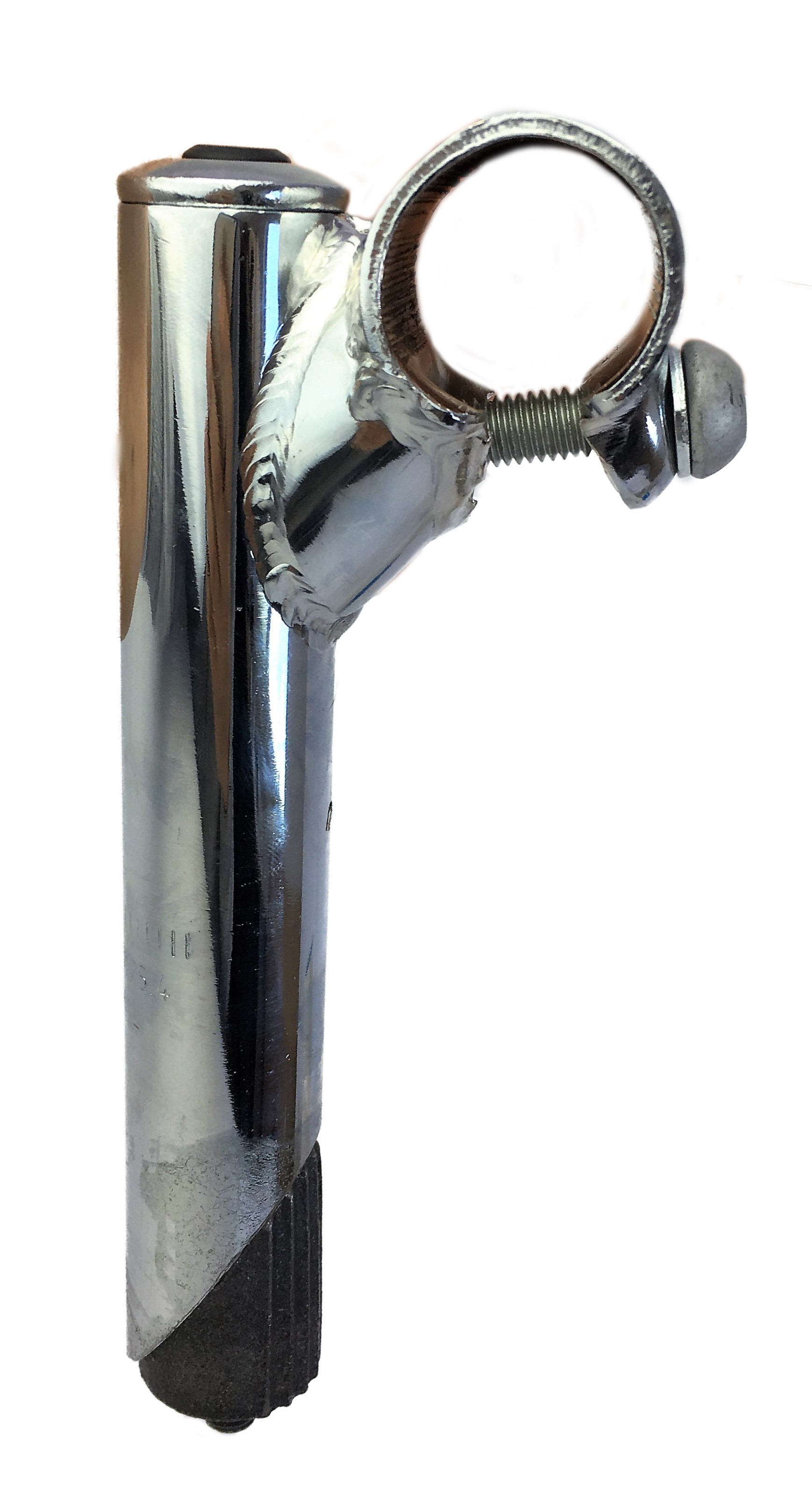Attacco manubrio 25,4 - 25,4 con cannotto in acciaio dotato di serraggio manubrio a vite semplice, cromato, Humpert Ergotec CV 101