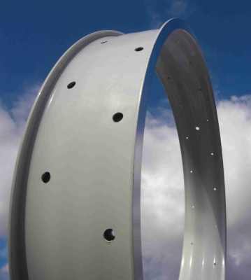 Cerchione in alluminio da 26 pollici largo 100 mm, bianco