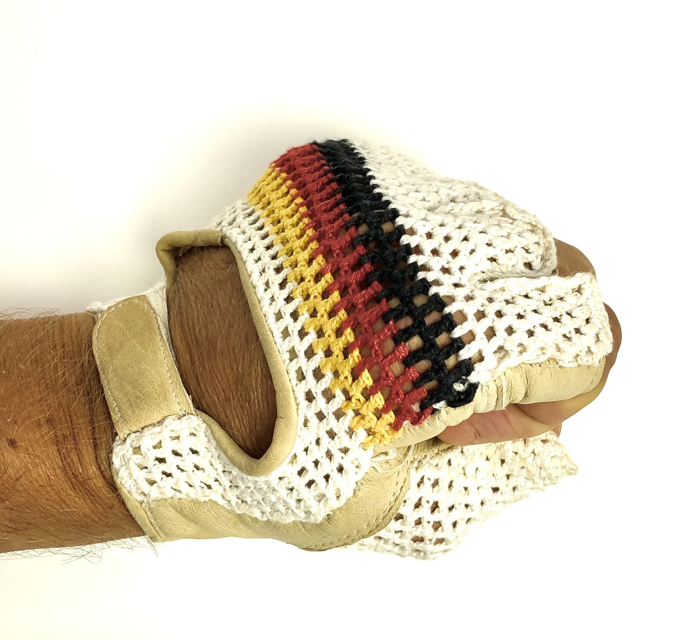Original GANT 1970s vintage bicycle gloves with chrocheted upper hand Size 12