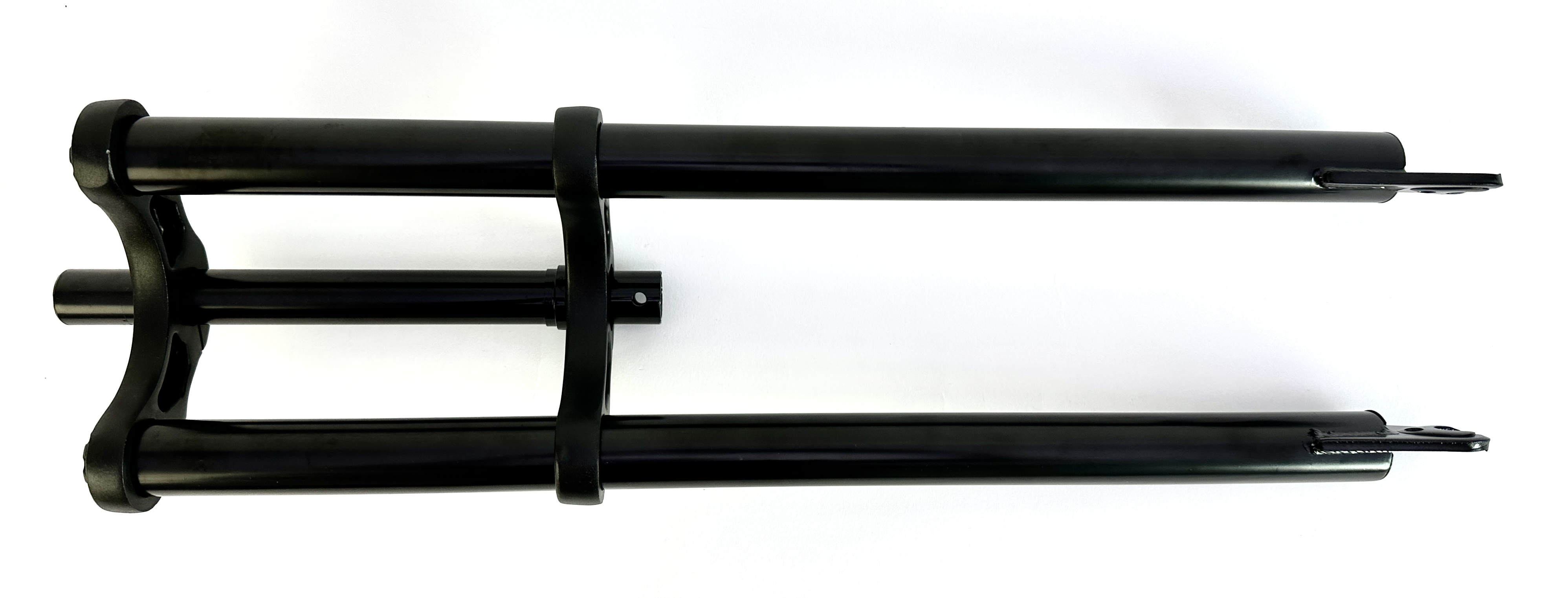 2-Forcella a doppio ponte 570 mm nero con stelo da 1 pollice