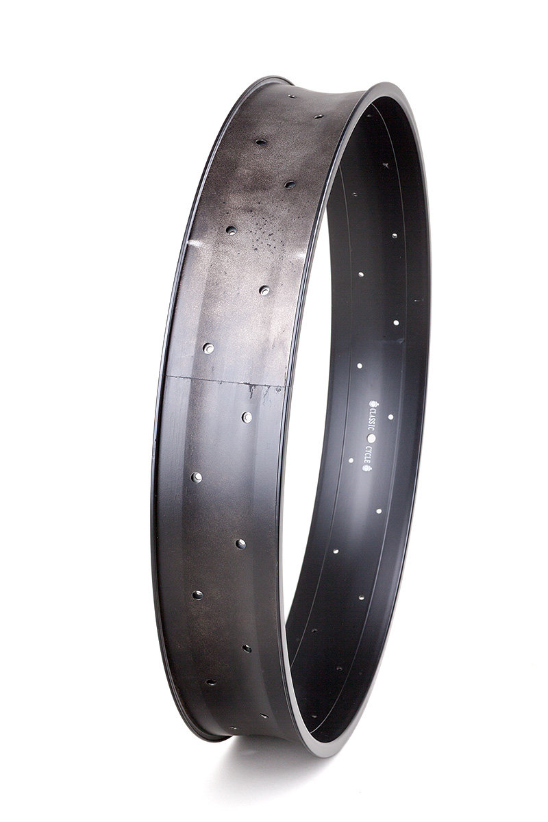 Cerchione in alluminio da 26 pollici 102 mm nero opaco