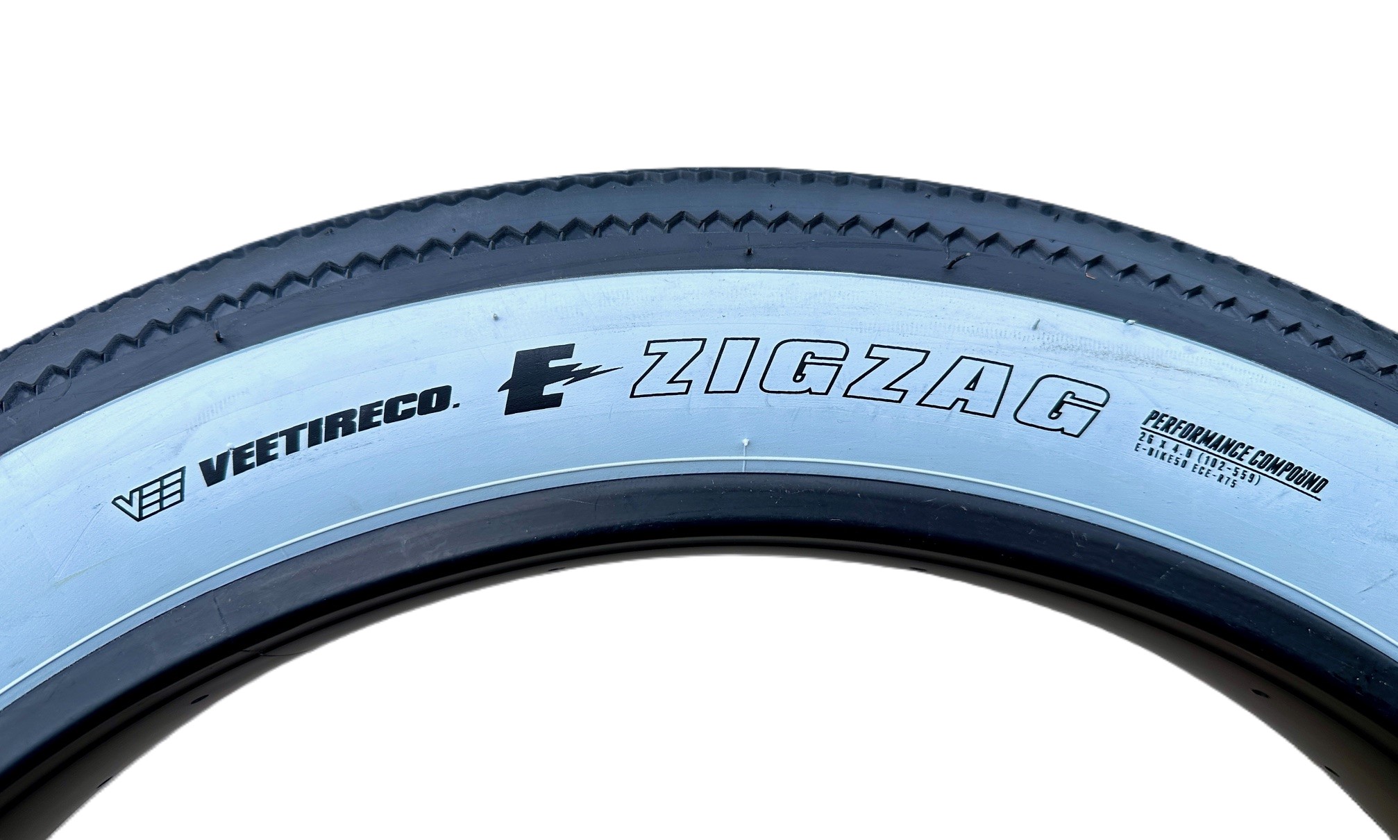 Pneumatico Fat Bike E-Zig Zag 26 x 4.0 / 102-599 banda bianca