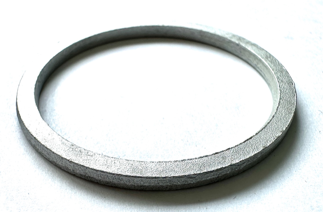 Anello distanziatore in alluminio Ø 35 mm, altezza 2,5 mm, argento