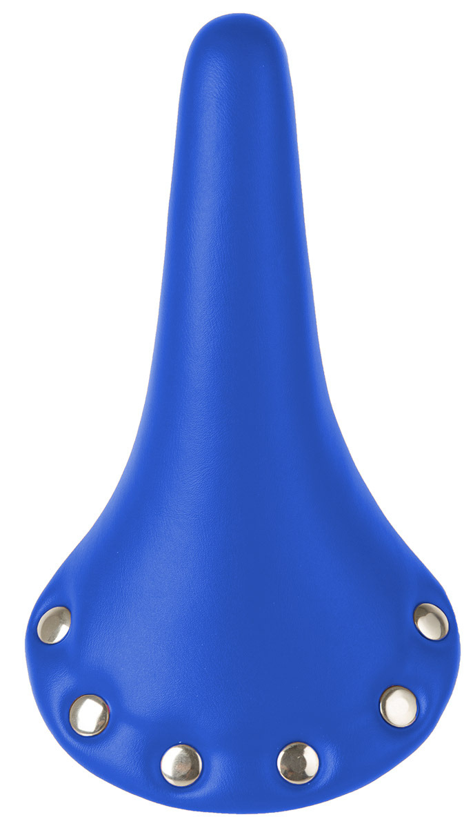 Sella borchiata blu con 6 borchie in acciaio inox