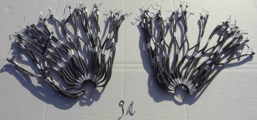 Retina paraveste, gomma, color nero-argento marmorizzato