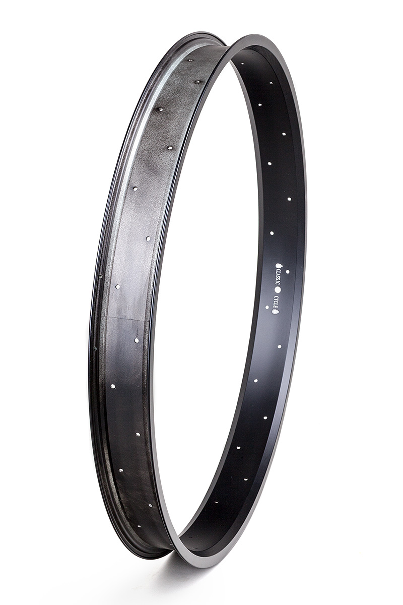 Cerchione in alluminio da 28 pollici 67 mm nero opaco