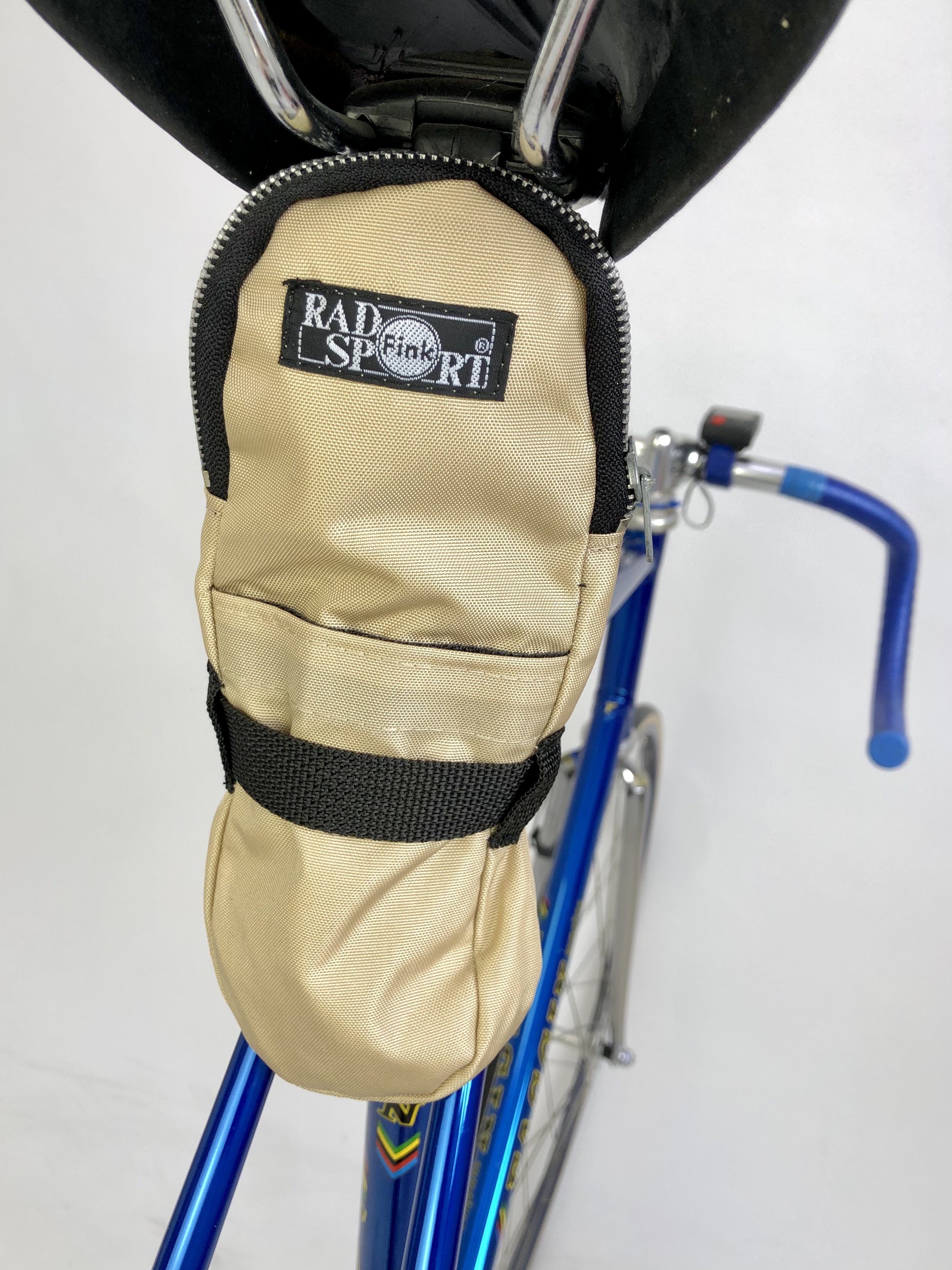 Bisaccia borsa per copertoni bici da corsa nylon beige crema