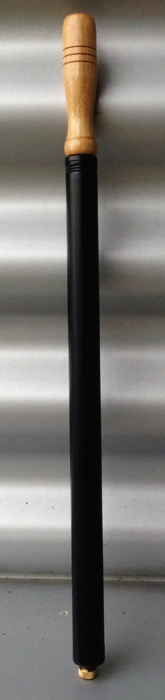 Pompa di gonfiaggio, nero, metallo, impugnatura in legno