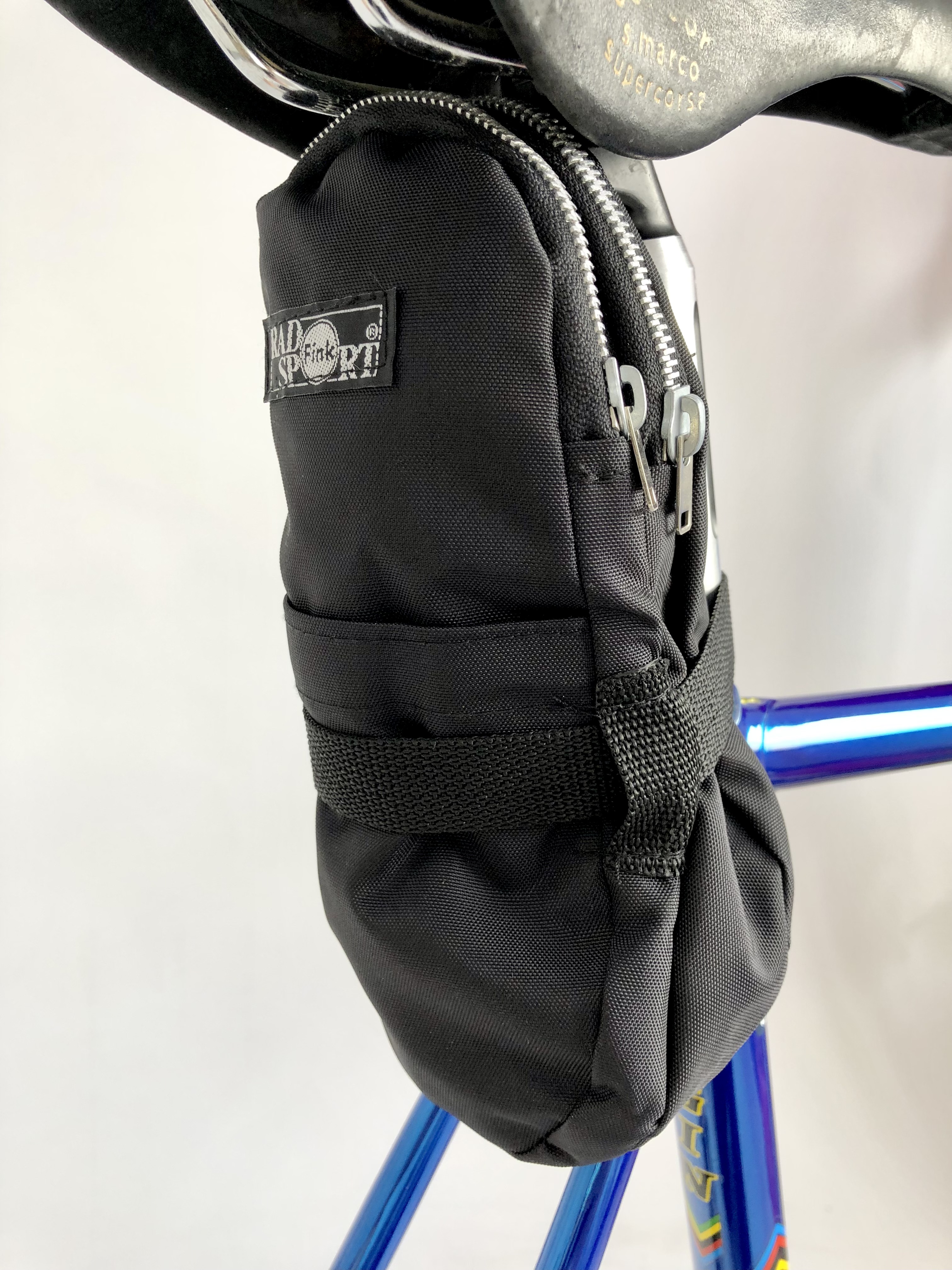 Bisaccia borsa per copertoni bici da corsa nylon nero