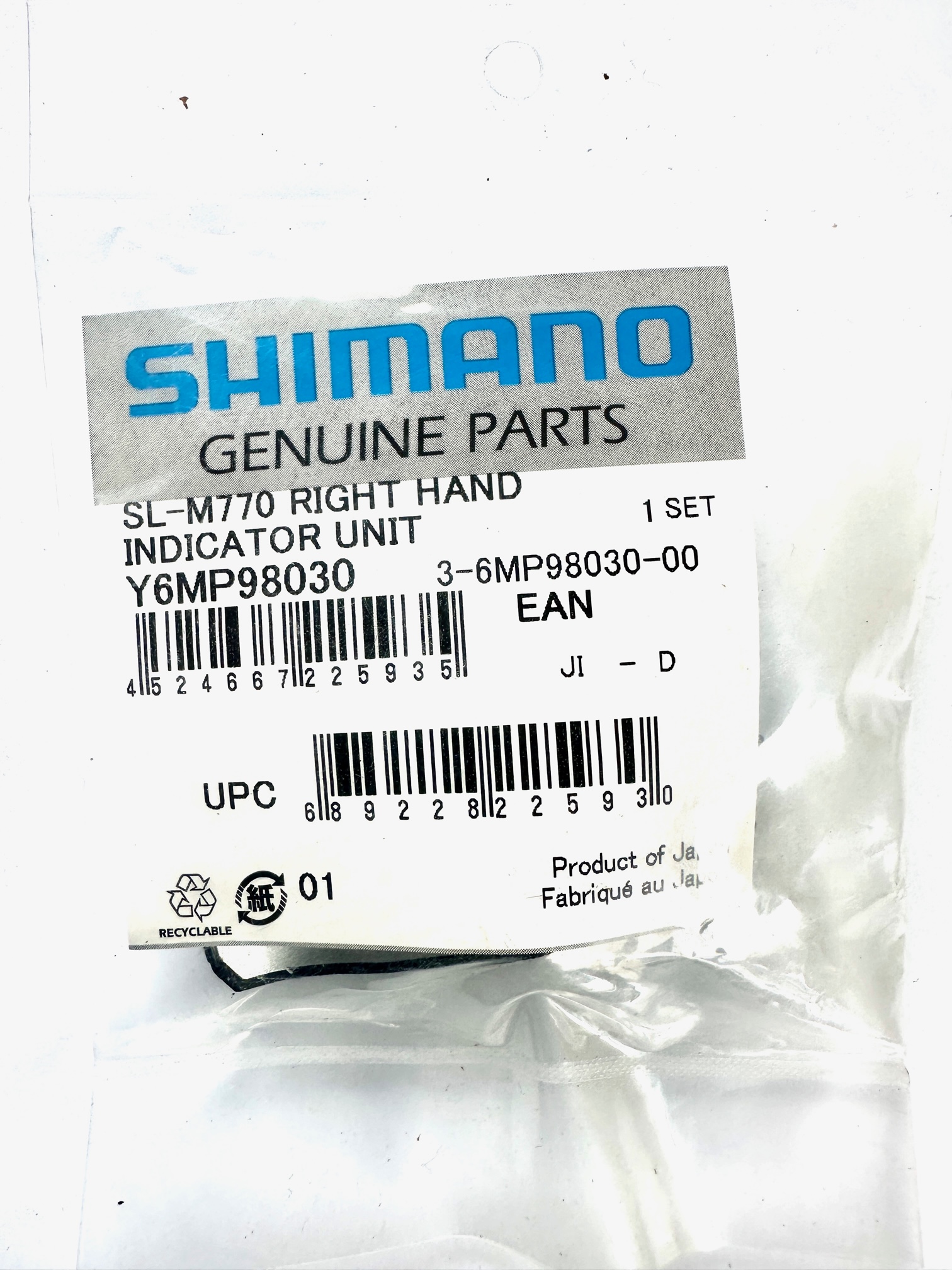 SHIMANO Deore XT indicatore di marcia destra SL-M770