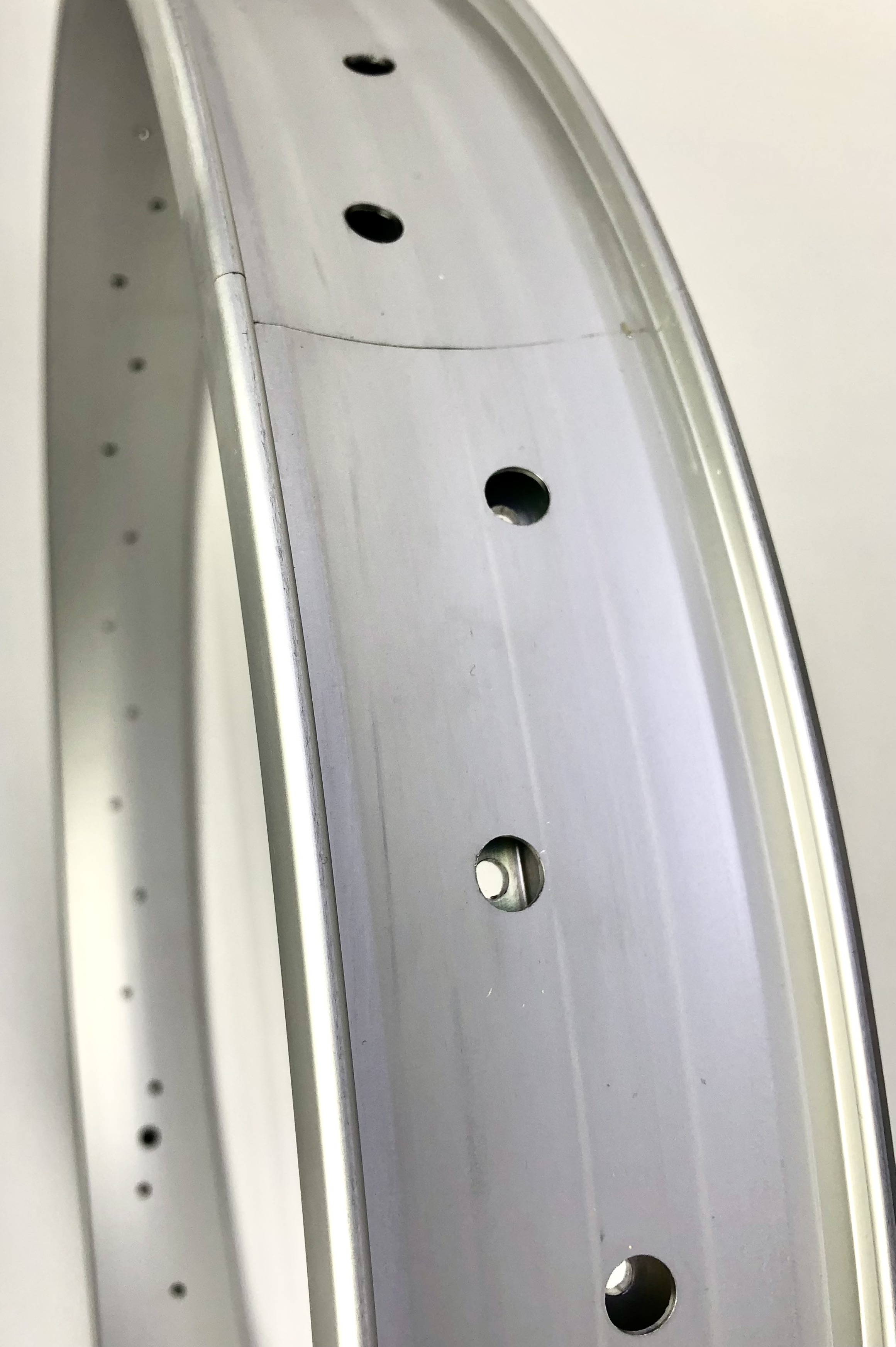 Cerchione in alluminio 26 pollici 65 mm, argento, doppia parete