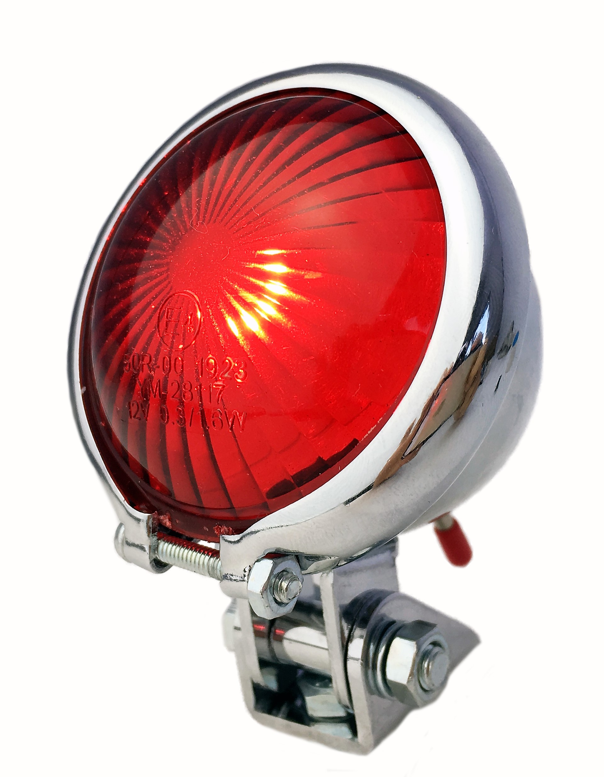 Fanale posteriore Bates a LED rosso, cromato 