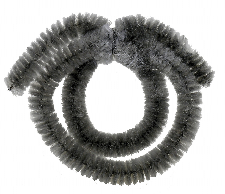 Anelli di pulizia del mozzo color grigio argentato in ciniglia, piccolo e grande