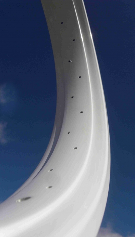 Cerchione in alluminio 24 pollici larghezza 80 mm, bianco
