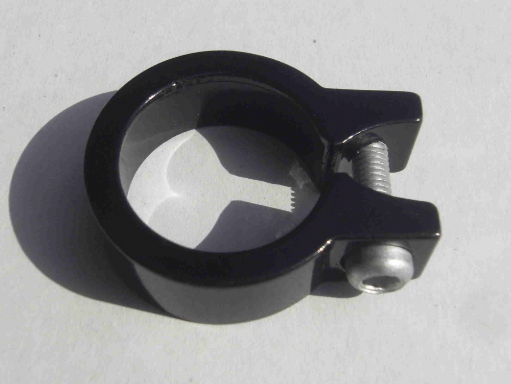 Morsetto reggisella, 29,9 mm, alluminio, nero