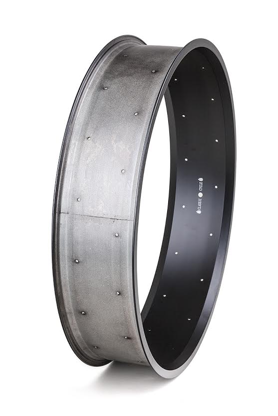 Cerchione in alluminio da 26 pollici 132 mm nero opaco